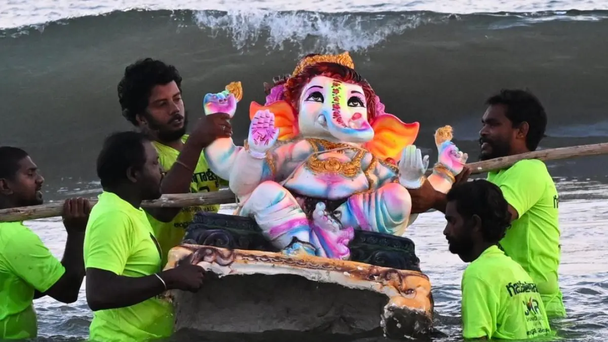 Ganesh idol immersion in Visakhapatnam