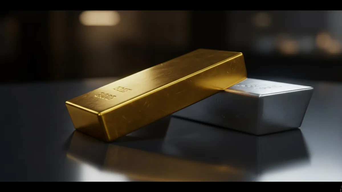 A graph showing the fluctuation of gold and silver prices in India