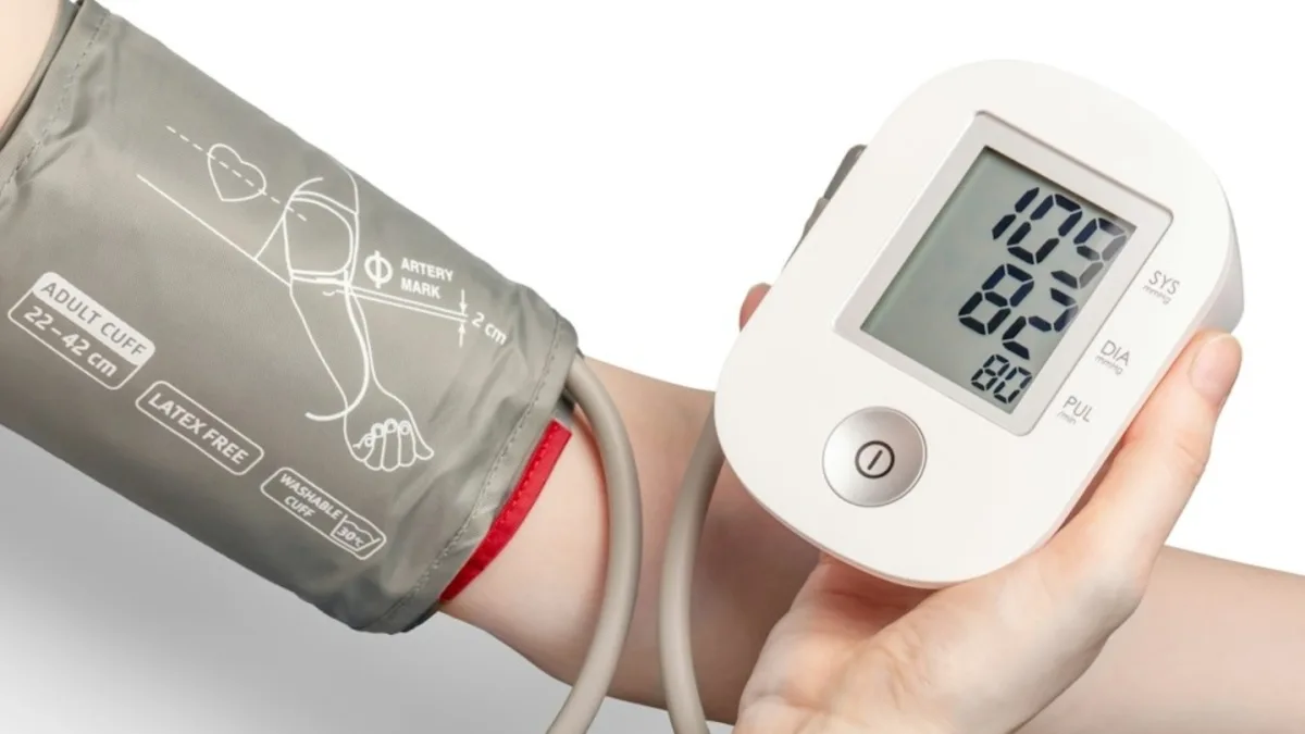 A person getting a blood pressure check