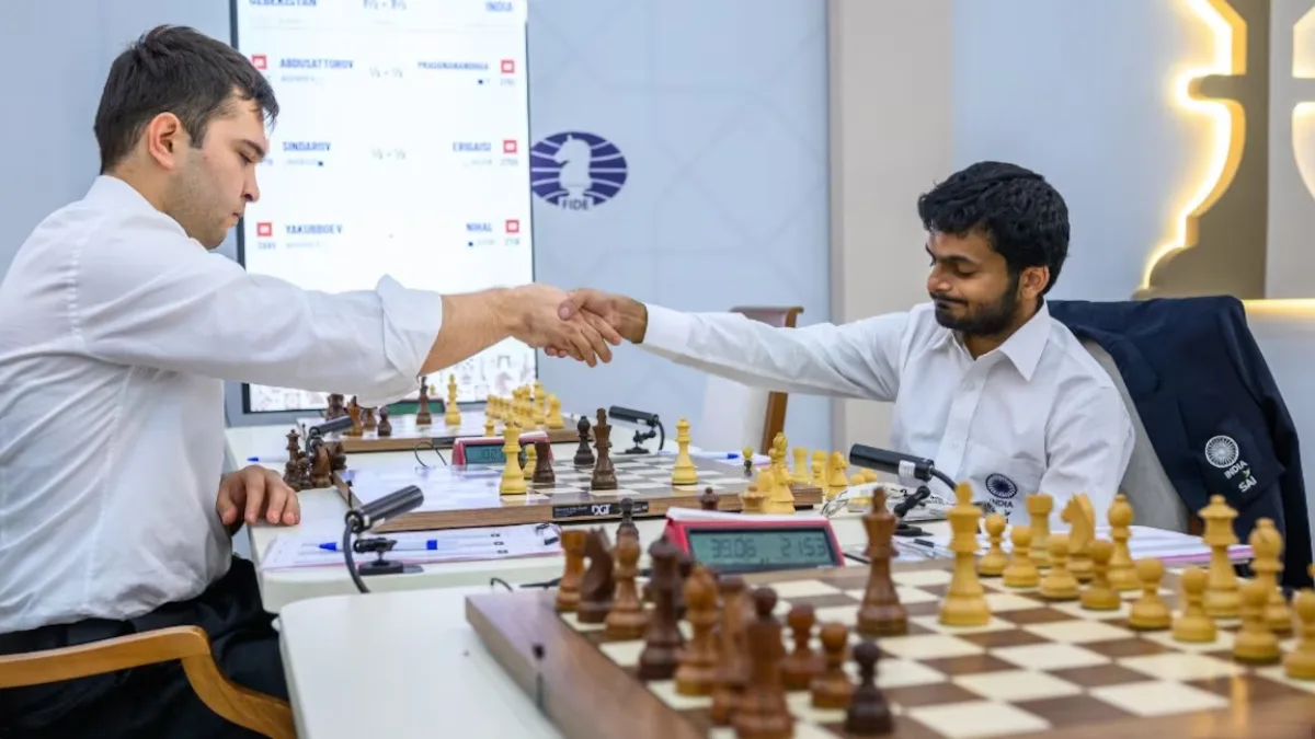 Indian chess team in action