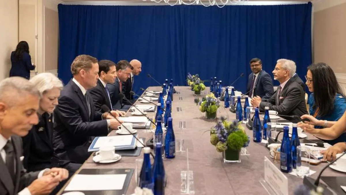 Indian External Affairs Minister S. Jaishankar meeting with US Secretary of State Marco Rubio