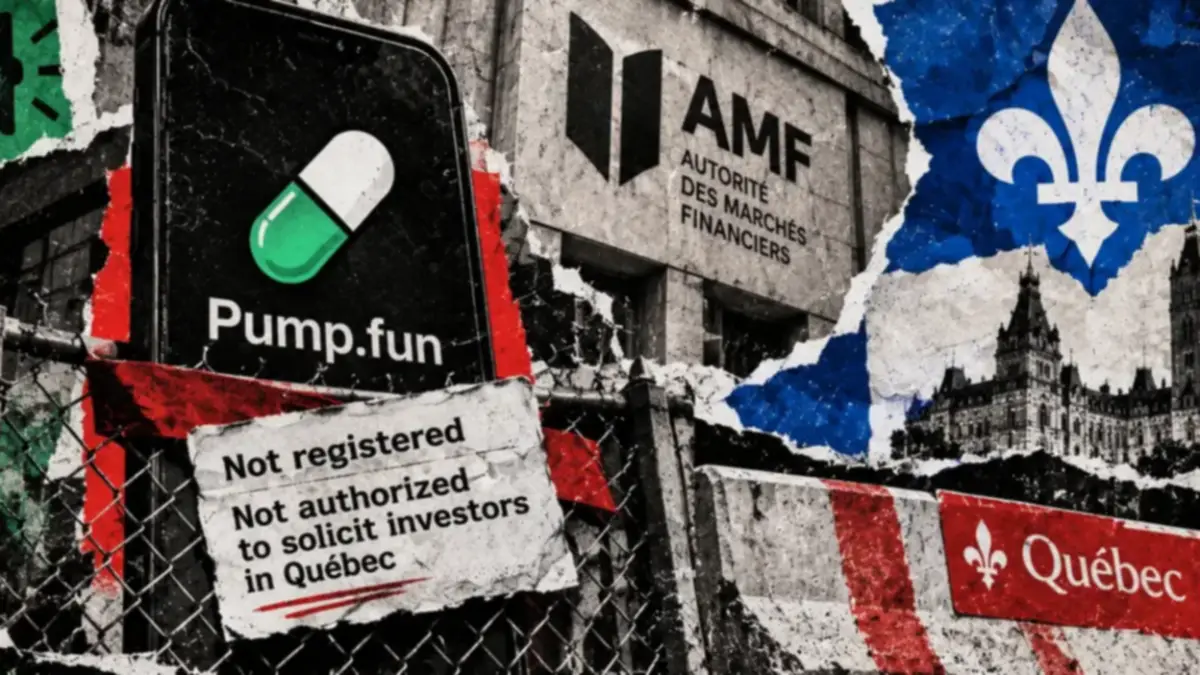 A screenshot of the AMF warning on Pump Fun