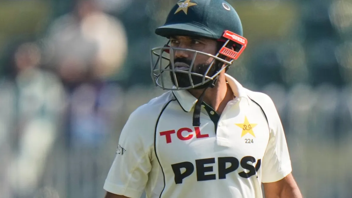 Mohammad Rizwan holding a cricket bat