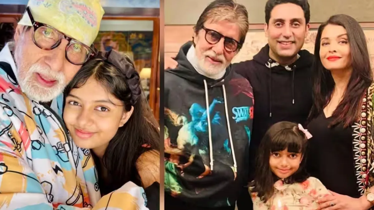 Amitabh Bachchan with his granddaughter Aaradhya Bachchan