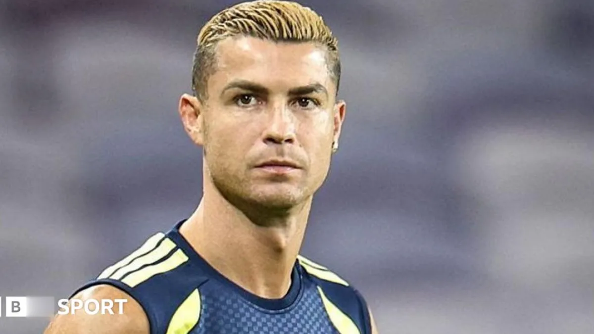 Cristiano Ronaldo in action on the football pitch