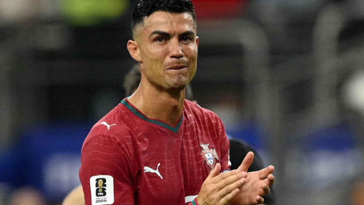 Cristiano Ronaldo in action for Portugal