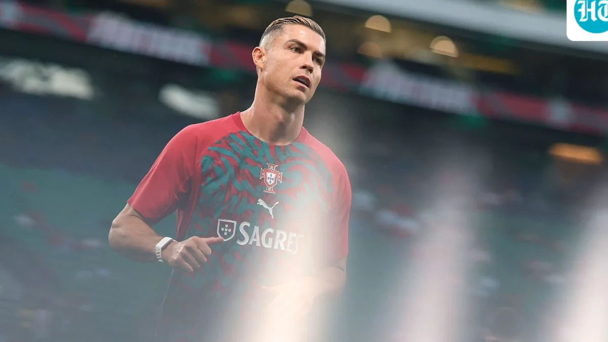 Cristiano Ronaldo in action for Portugal