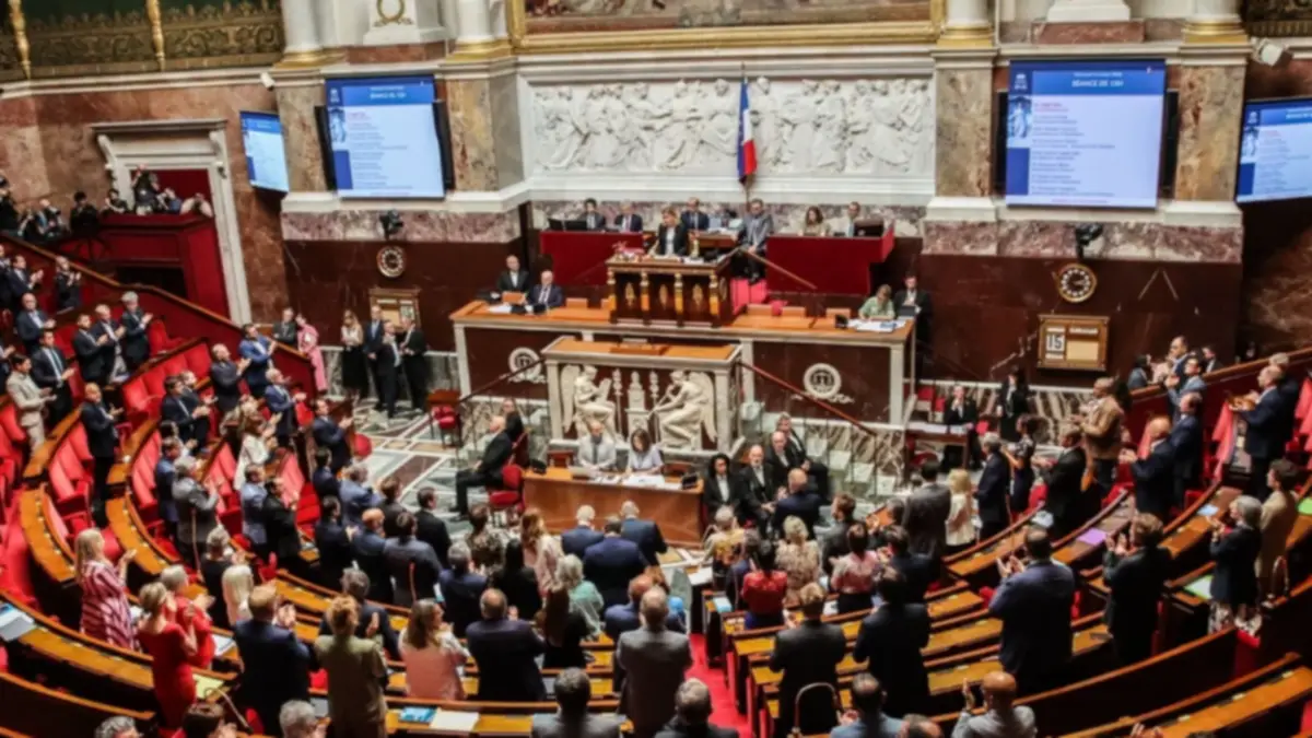 French flag with a cryptocurrency background