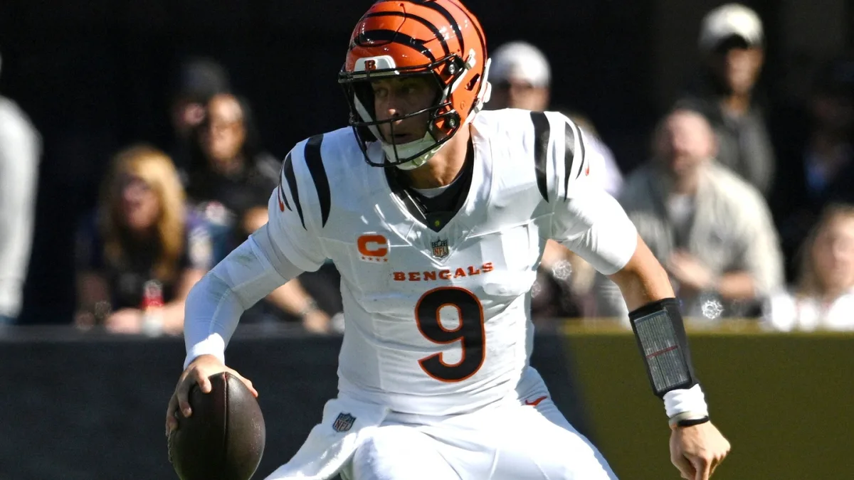 Joe Burrow in action on the field