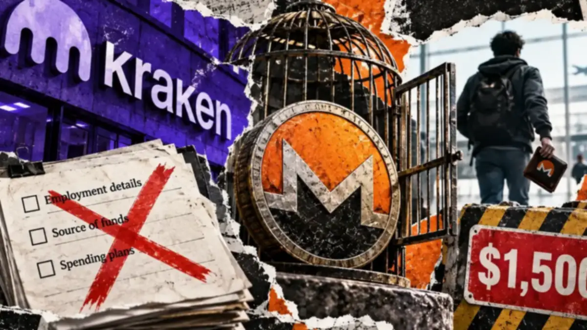 Kraken logo with Monero symbol