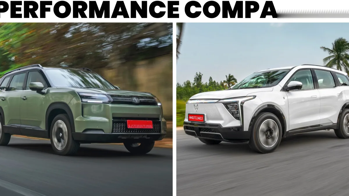 Mahindra XEV 9S and MG Hector Tomahawk EV side by side