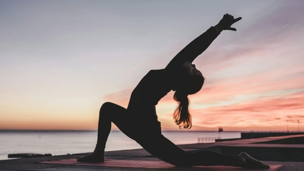 A person exercising outdoors