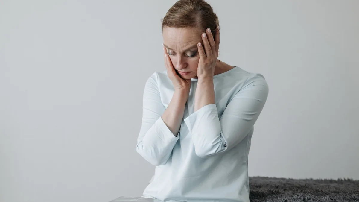 A person struggling with memory loss