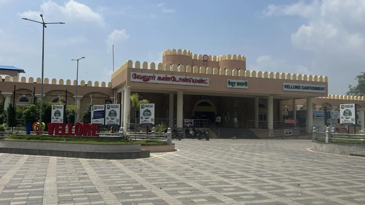 Vellore Cantonment railway station after restoration