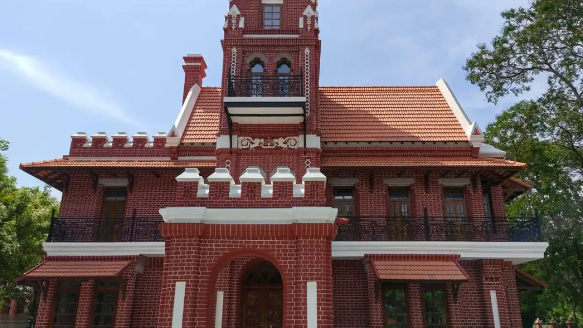 The restored Poosi Forest Palace in Tamil Nadu
