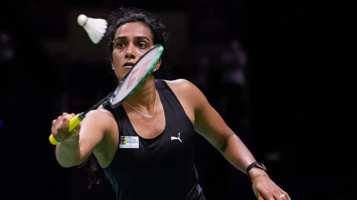 PV Sindhu in action during the Arctic Open
