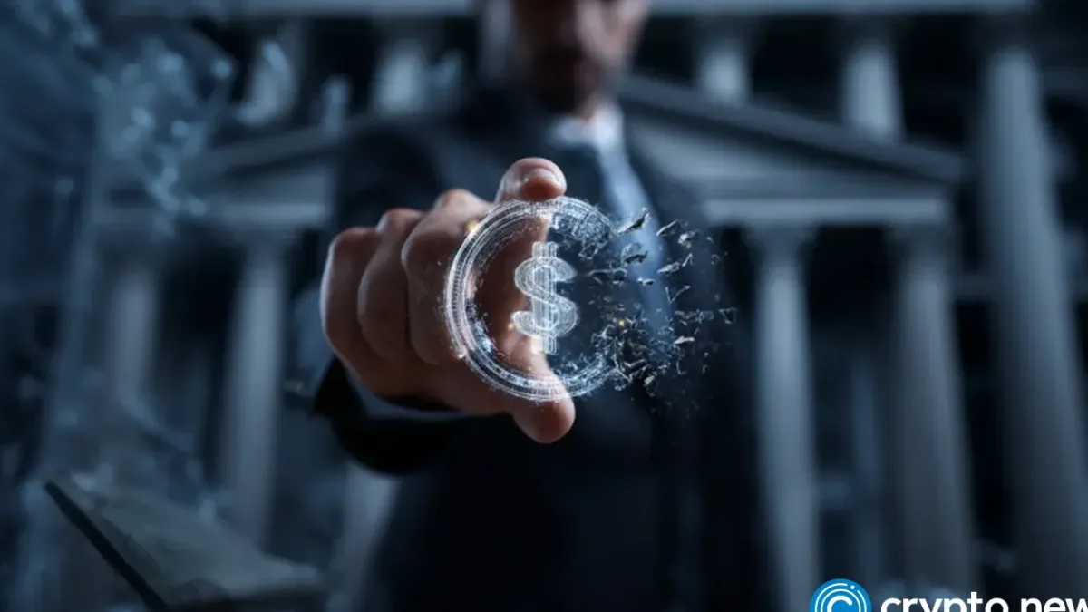 A person holding a stablecoin card