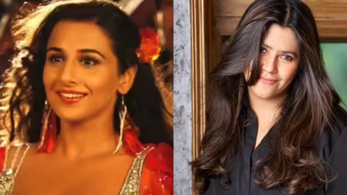 Ektaa Kapoor and Vidya Balan on the sets of The Dirty Picture