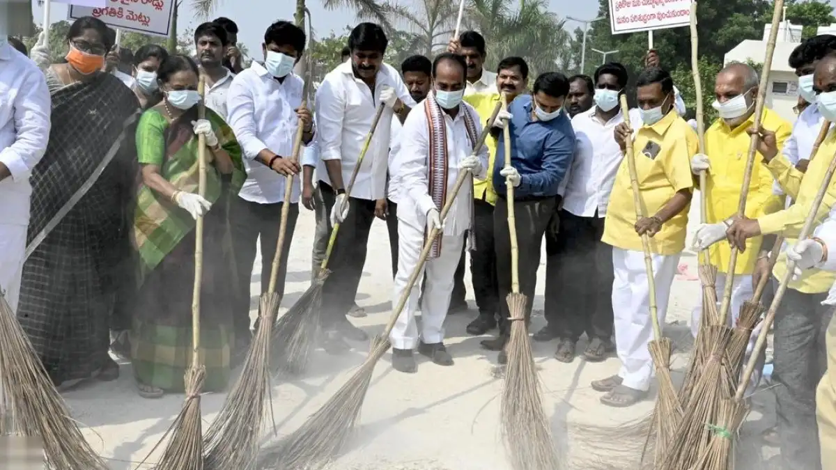 Cleanliness drive at Vinayaka Sagar in Tirupati