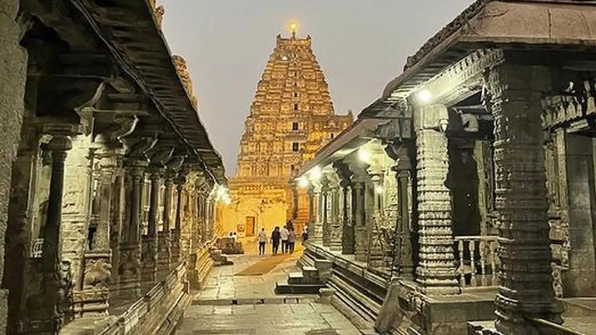 Hampi temple in Karnataka, India