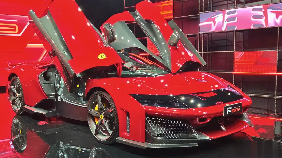 Ferrari F80 at the Universo Ferrari exhibition 2026 in New Delhi