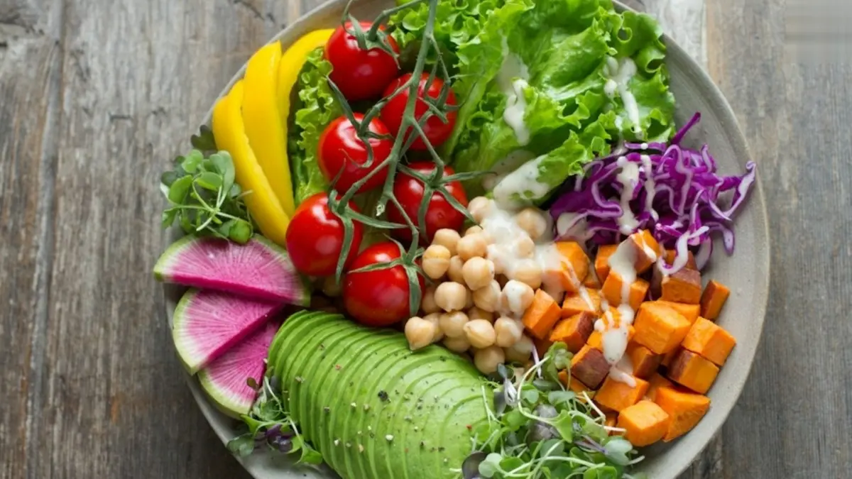 A variety of high protein vegetarian foods