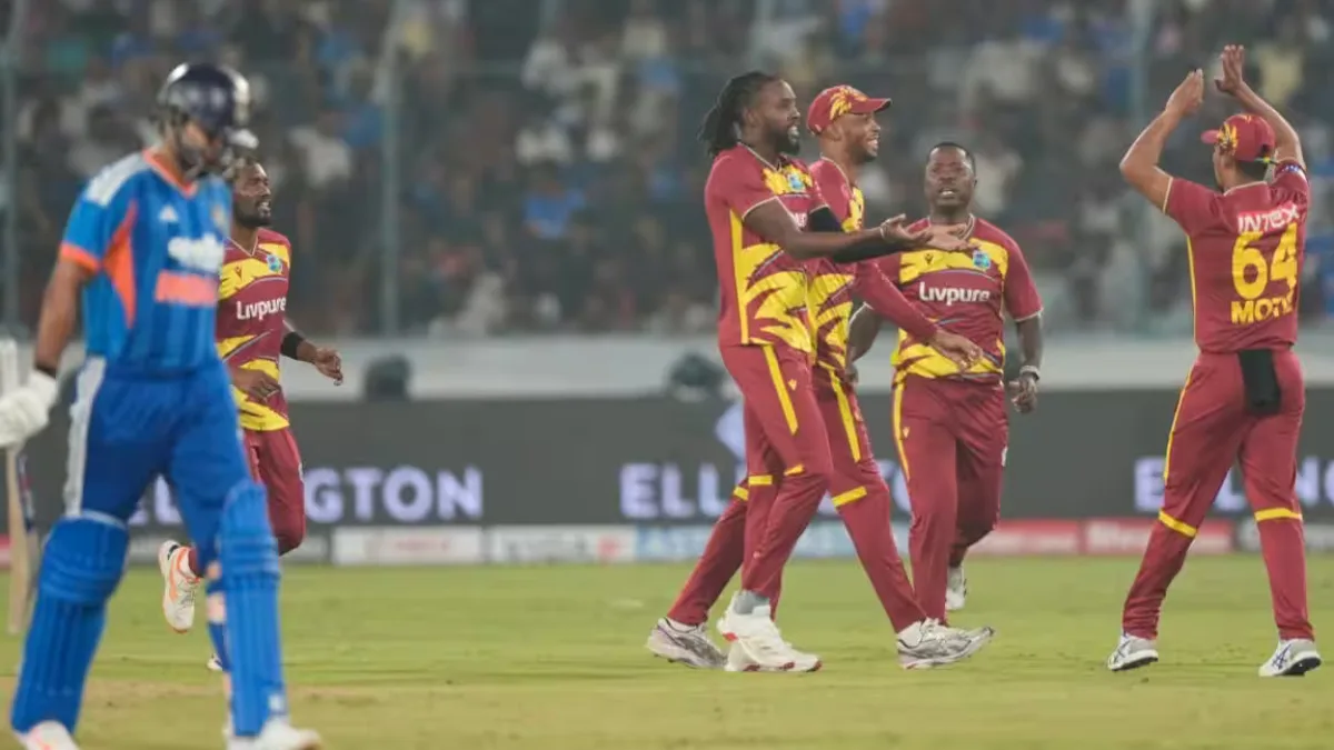 Shai Hope celebrating his century
