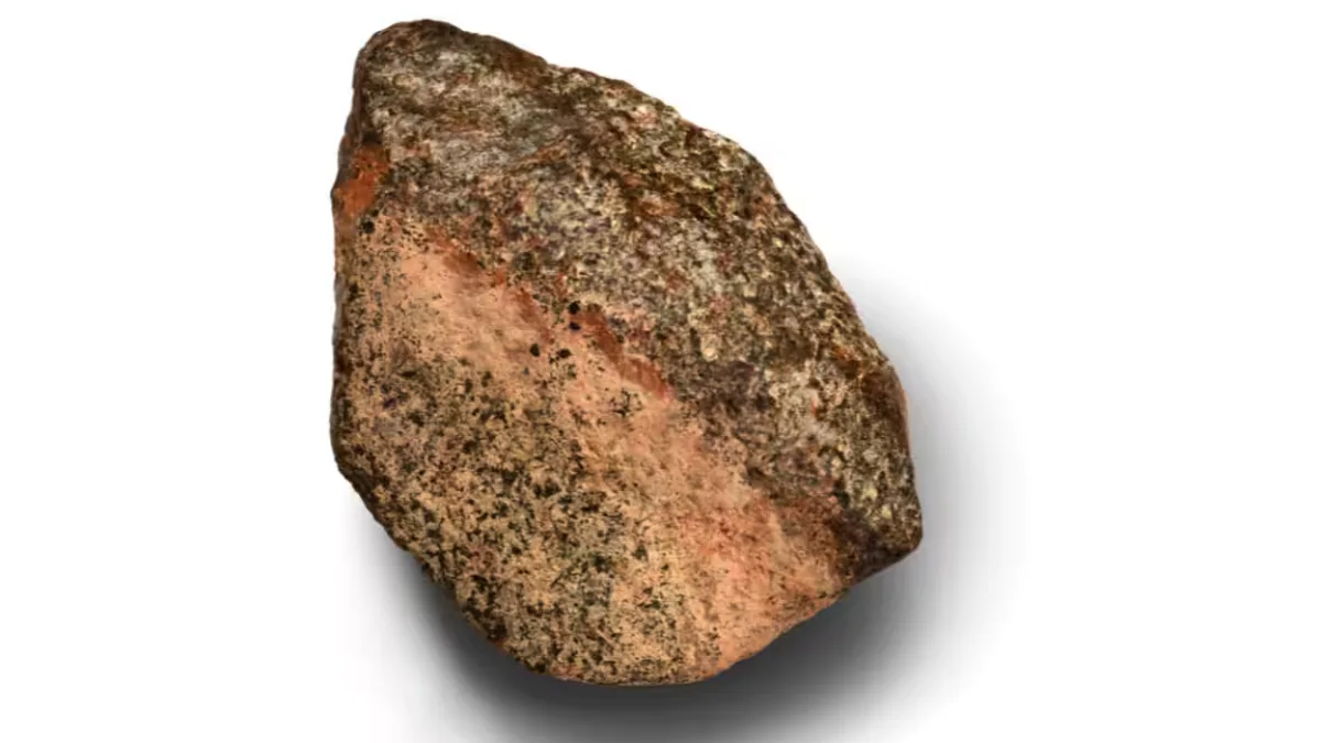 A pink rock discovered in the Sahara Desert, confirmed to be a Martian meteorite